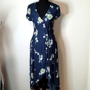 Free People maxi dress crossover buttoning all the way down S XS